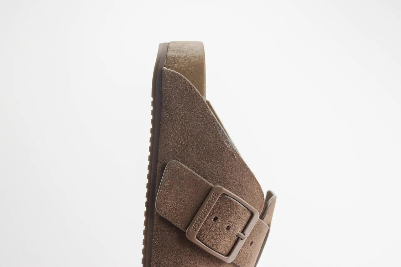 Balenciaga Le Cagole Marrom Bege Camurça Superior Alça Única Oversized Fivela Tênis Casual 5