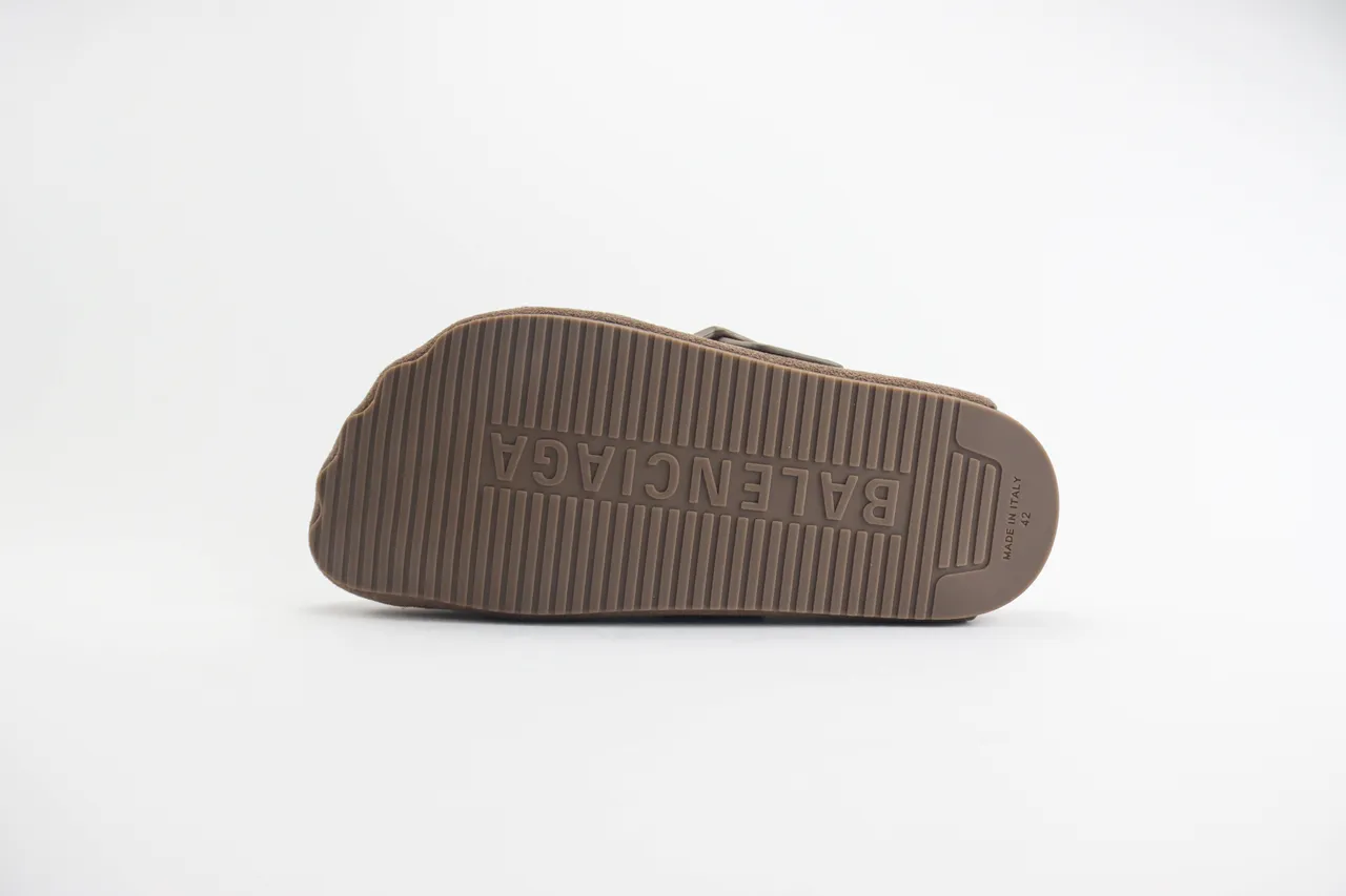 Balenciaga Le Cagole Marrom Bege Camurça Superior Alça Única Oversized Fivela Tênis Casual 8