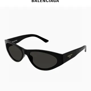 Balenciaga Narrow Cat-Eye Black Sunglasses