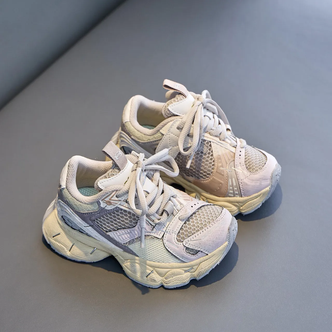 Balenciaga Pink Blue Oversized Sole Mesh-Synthetic Hybrid Upper Chunky Sneakers 8