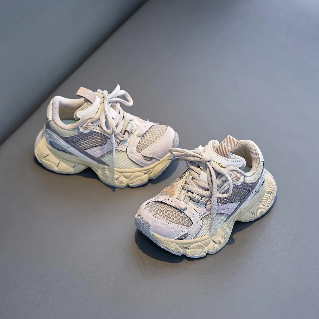 Balenciaga Pink Blue Oversized Sole Mesh-Synthetic Hybrid Upper Chunky Sneakers 10