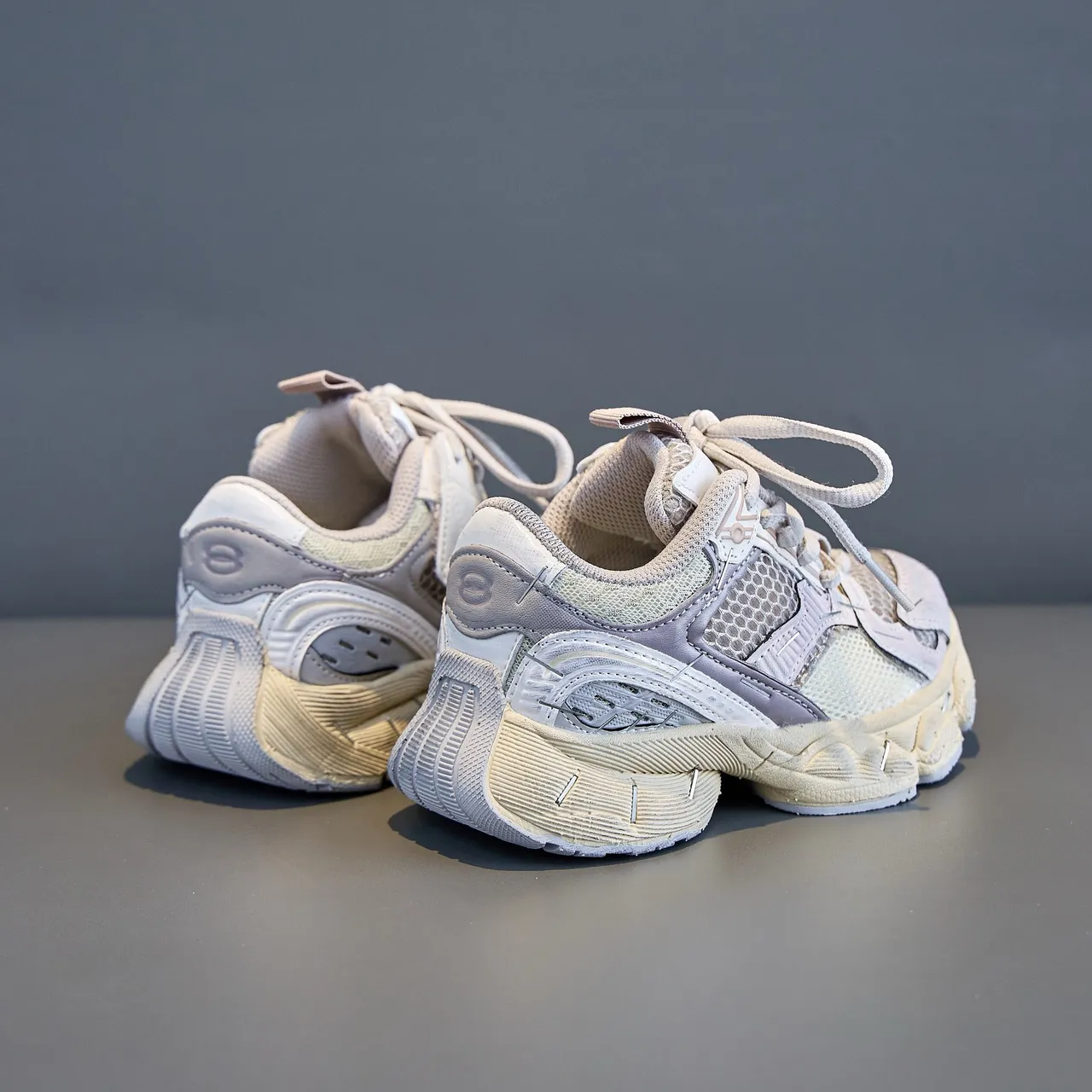 Balenciaga Pink Blue Oversized Sole Mesh-Synthetic Hybrid Upper Chunky Sneakers 12