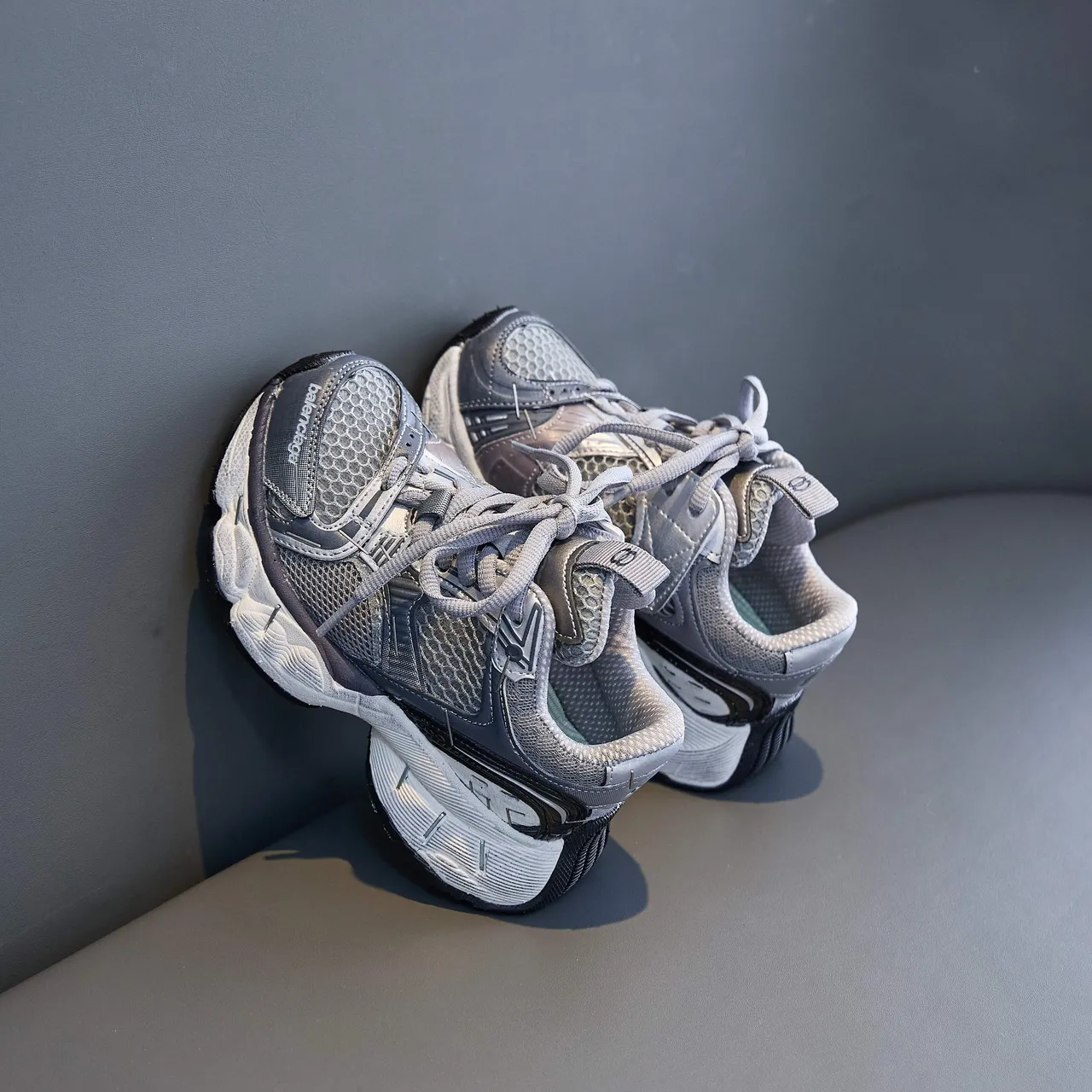 Balenciaga Pink Blue Oversized Sole Mesh-Synthetic Hybrid Upper Chunky Sneakers 20