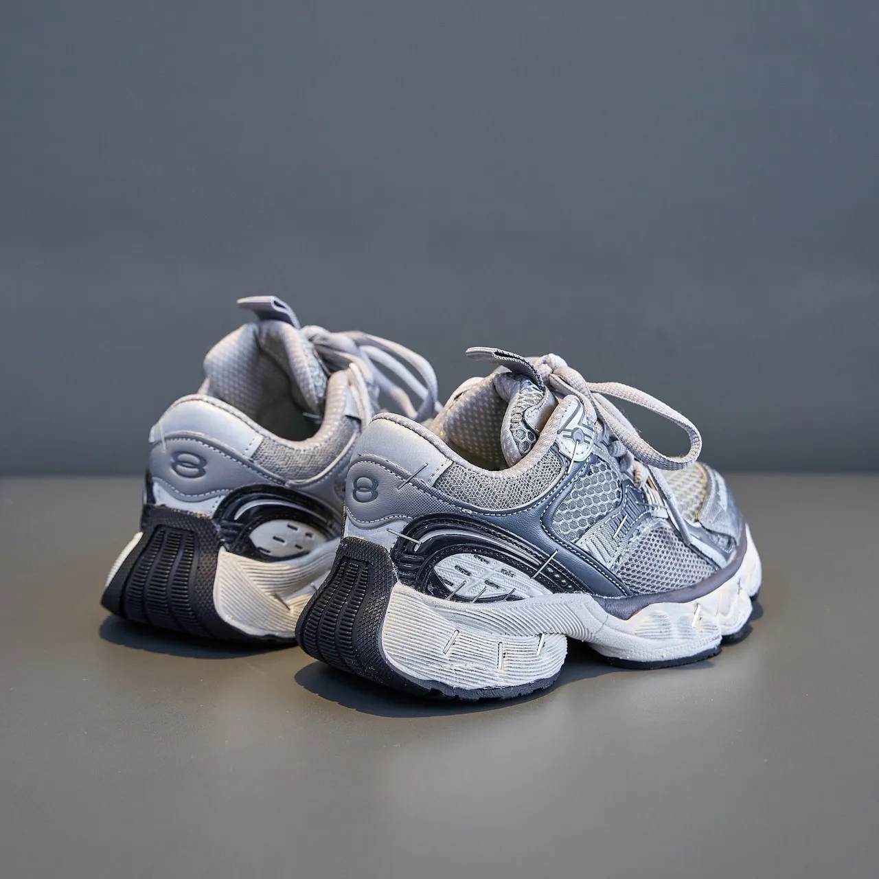 Balenciaga Pink Blue Oversized Sole Mesh-Synthetic Hybrid Upper Chunky Sneakers 22