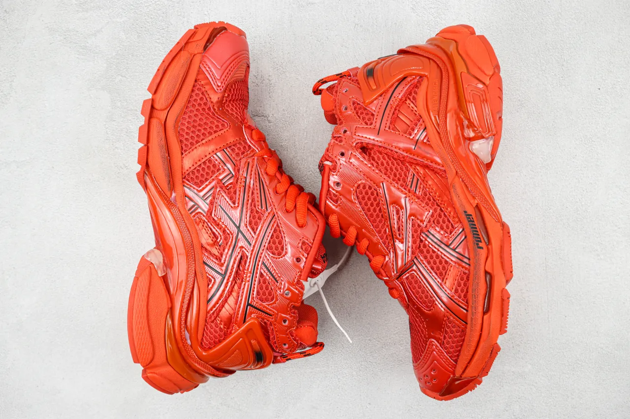 Balenciaga Runner Monochromatic Red Chunky Sneakers 2