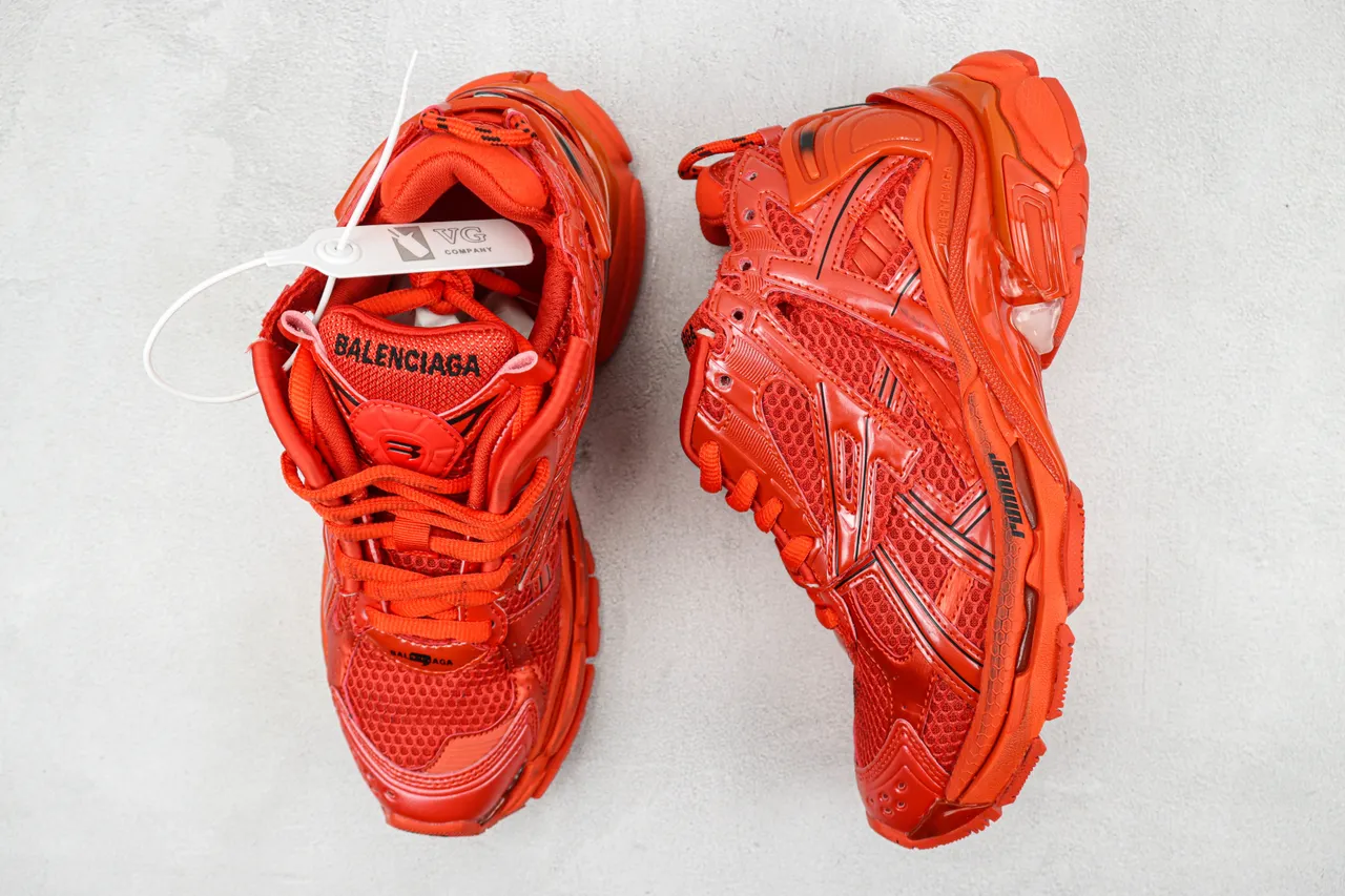 Balenciaga Runner Monochromatic Red Chunky Sneakers 3