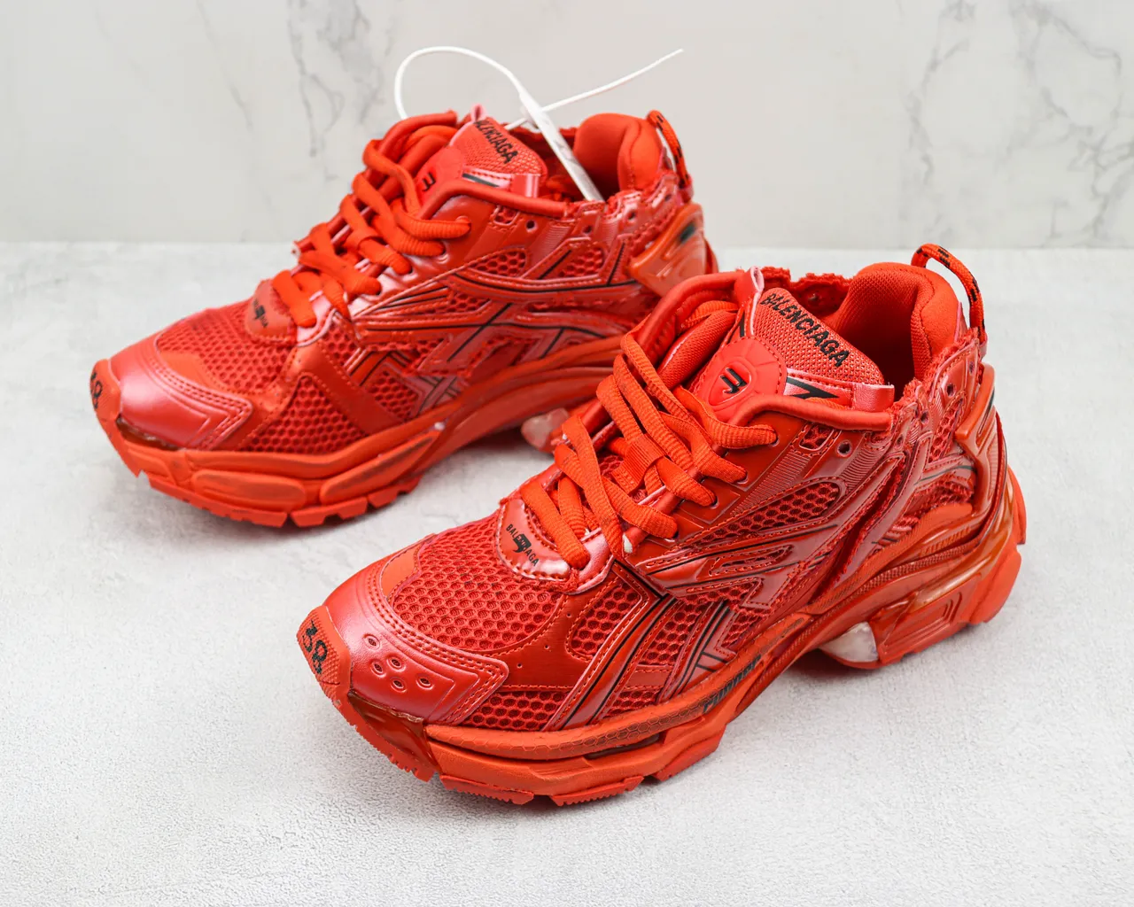 Balenciaga Runner Monochromatic Red Chunky Sneakers 4