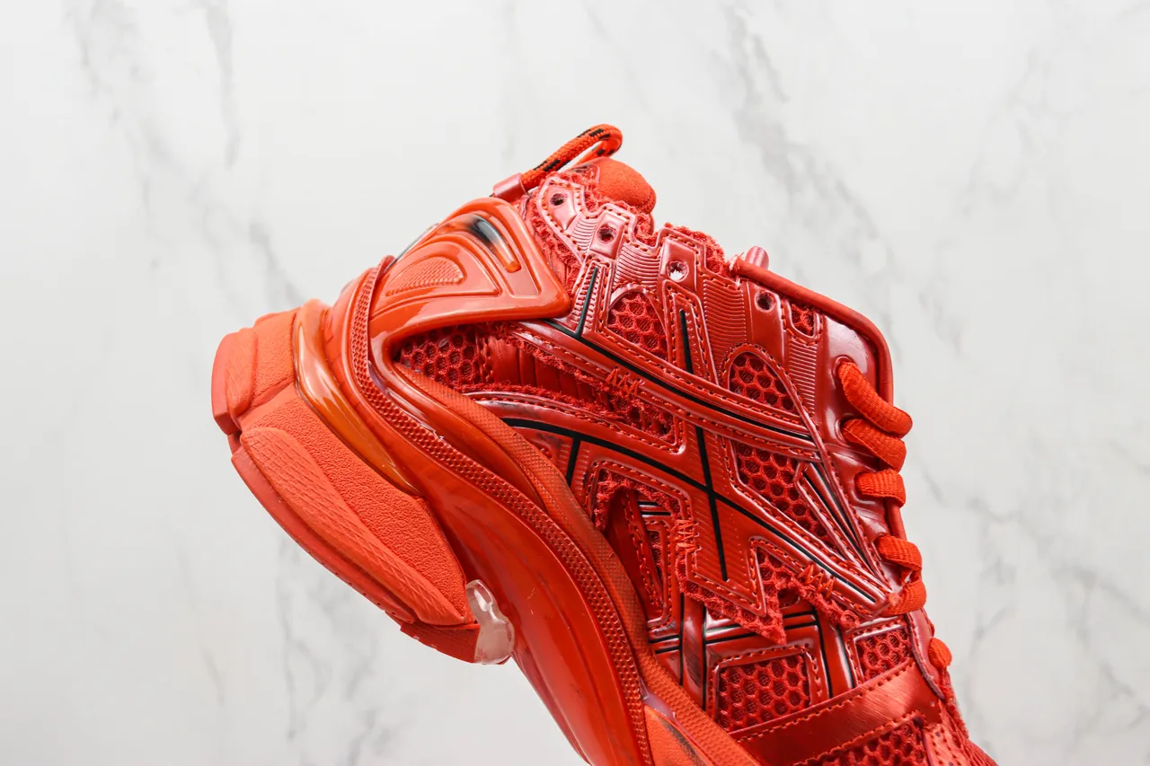 Balenciaga Runner Monochromatic Red Chunky Sneakers 5
