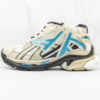 Balenciaga Runner أحذية رياضية أوف وايت وأزرق سميكة