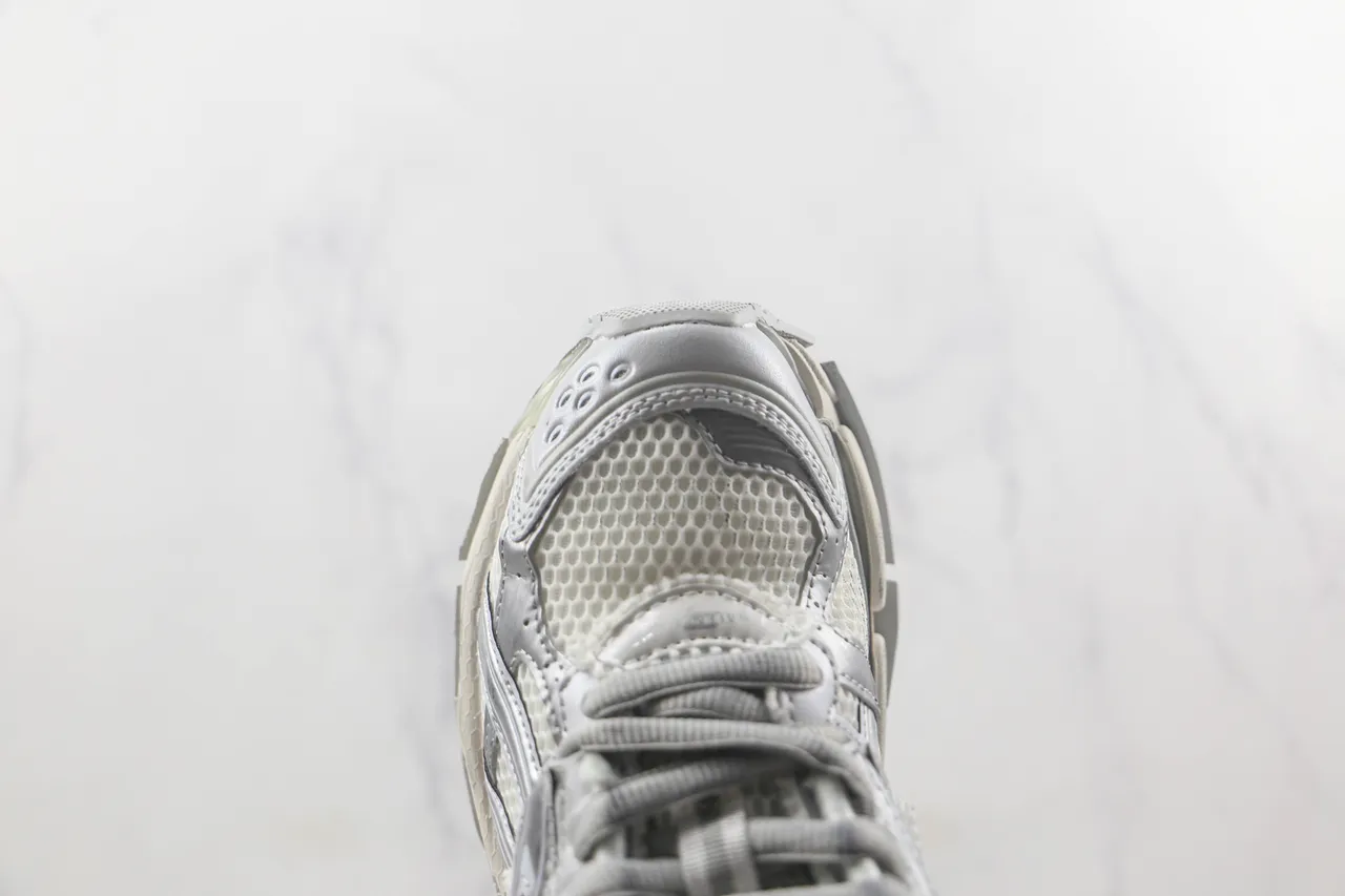 Balenciaga Runner Tênis Chunky Brancos Prateados 6
