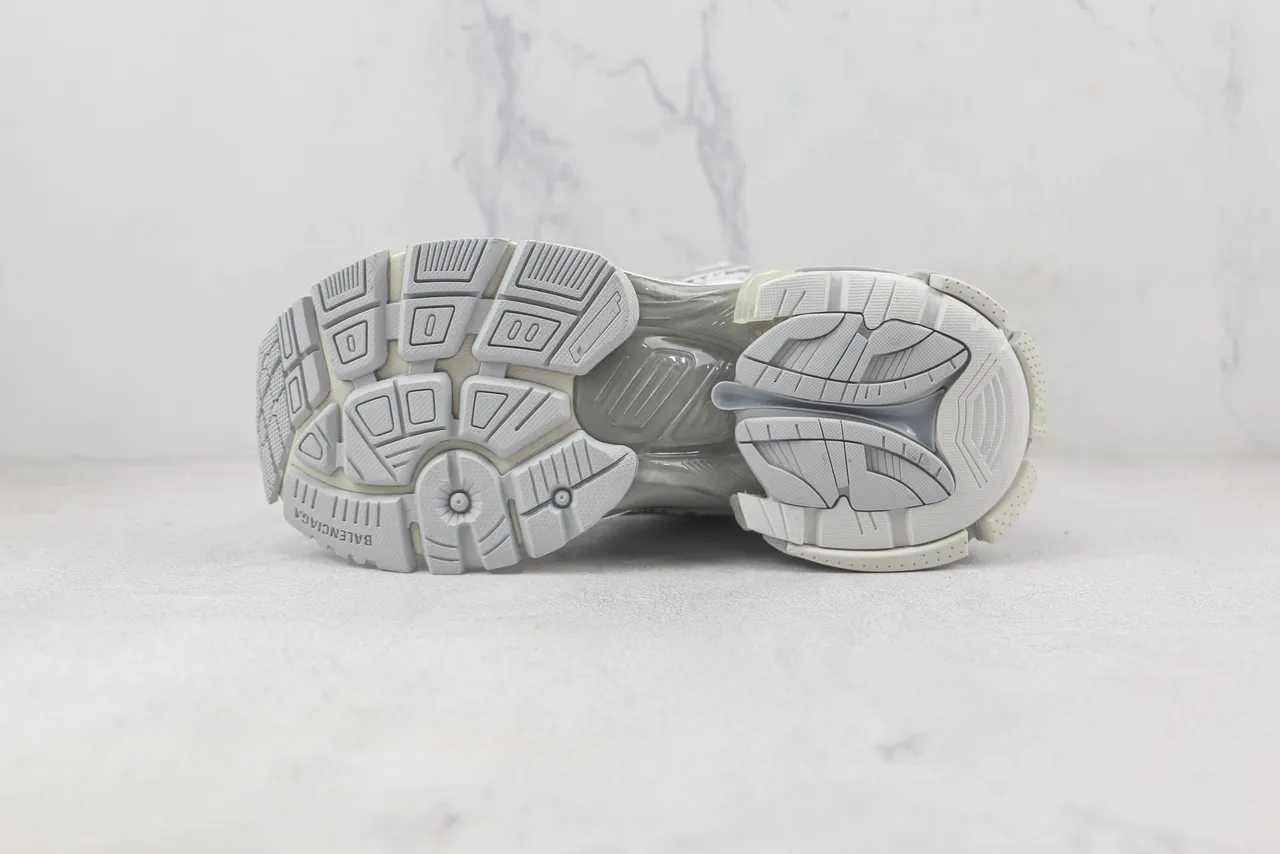 Balenciaga Runner Tênis Chunky Brancos Prateados 8