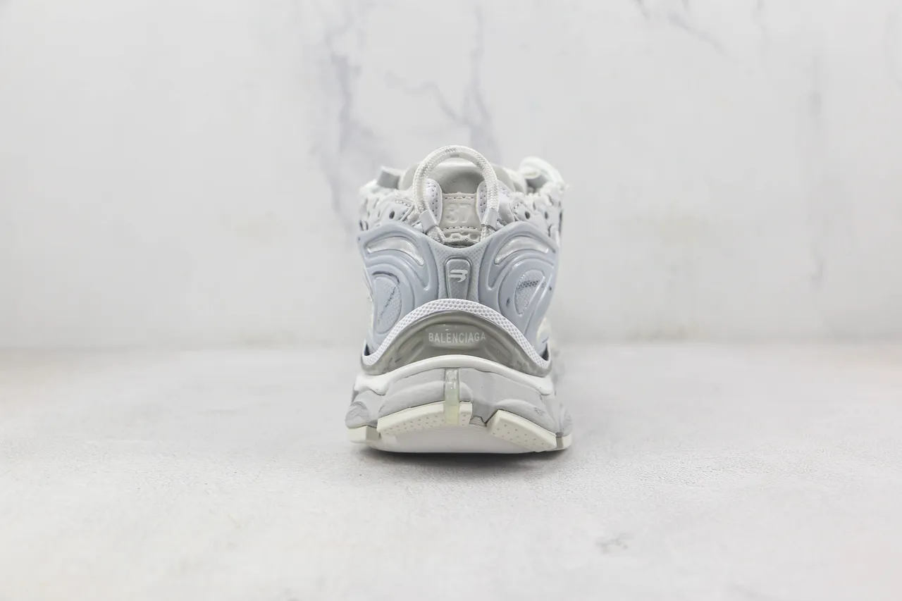 Balenciaga Runner Tênis Chunky Brancos Prateados 9
