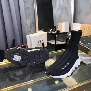 Balenciaga Speed Trainer حذاء أسلوب حياة أسود وأبيض