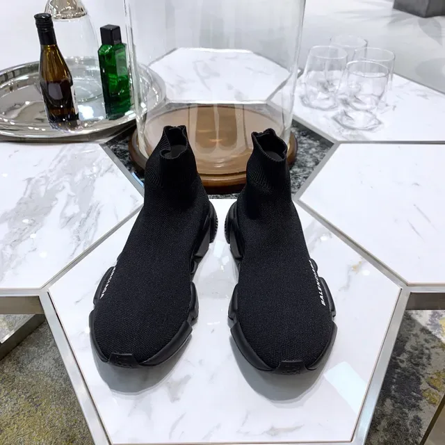 Balenciaga Speed Trainer أحذية رياضية سوداء نمط حياة 7