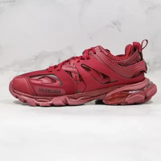 Balenciaga Track Trainer أحمر موحد حذاء رياضي سميك