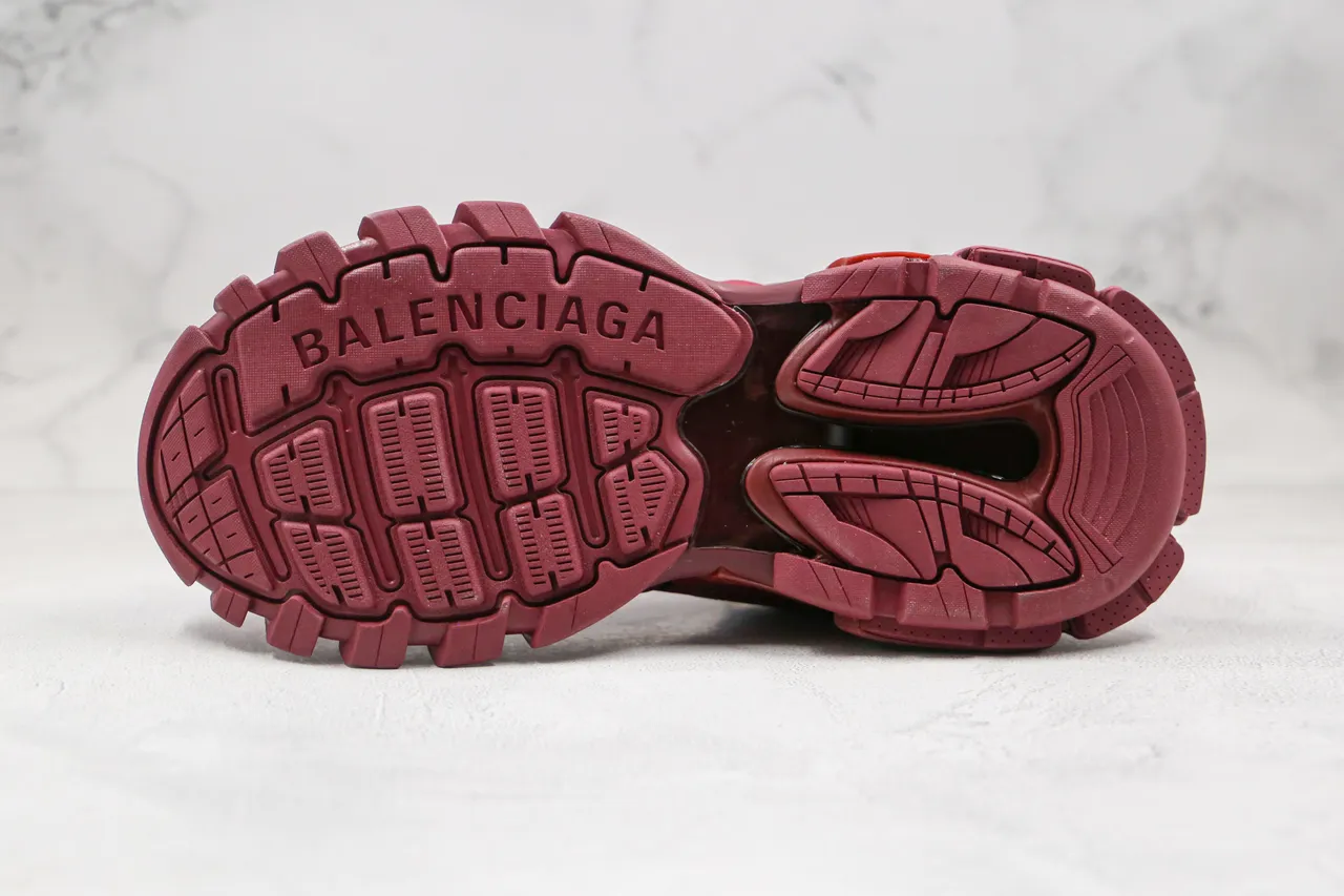 Balenciaga Track Trainer Tênis chunky vermelhos monocromáticos 2