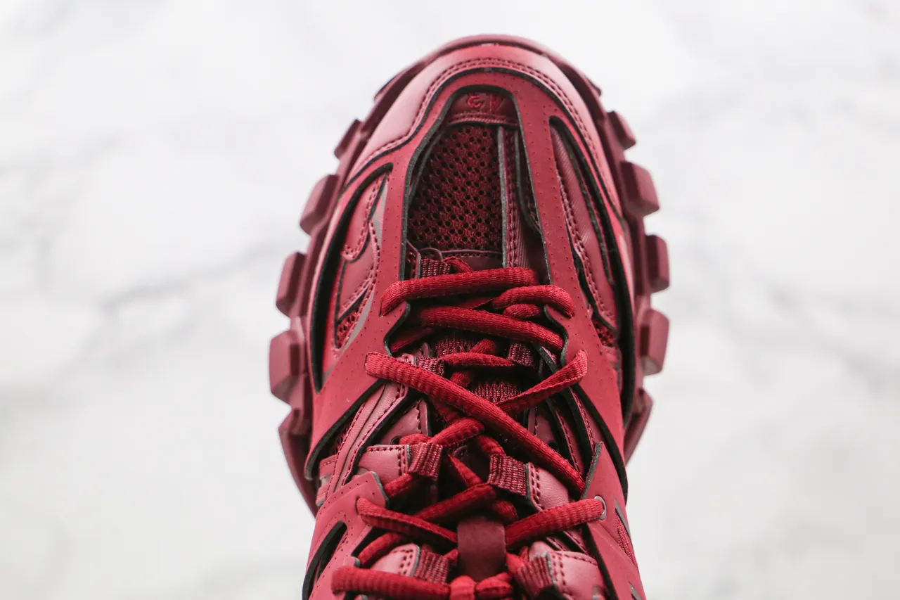 Balenciaga Track Trainer Tênis chunky vermelhos monocromáticos 5