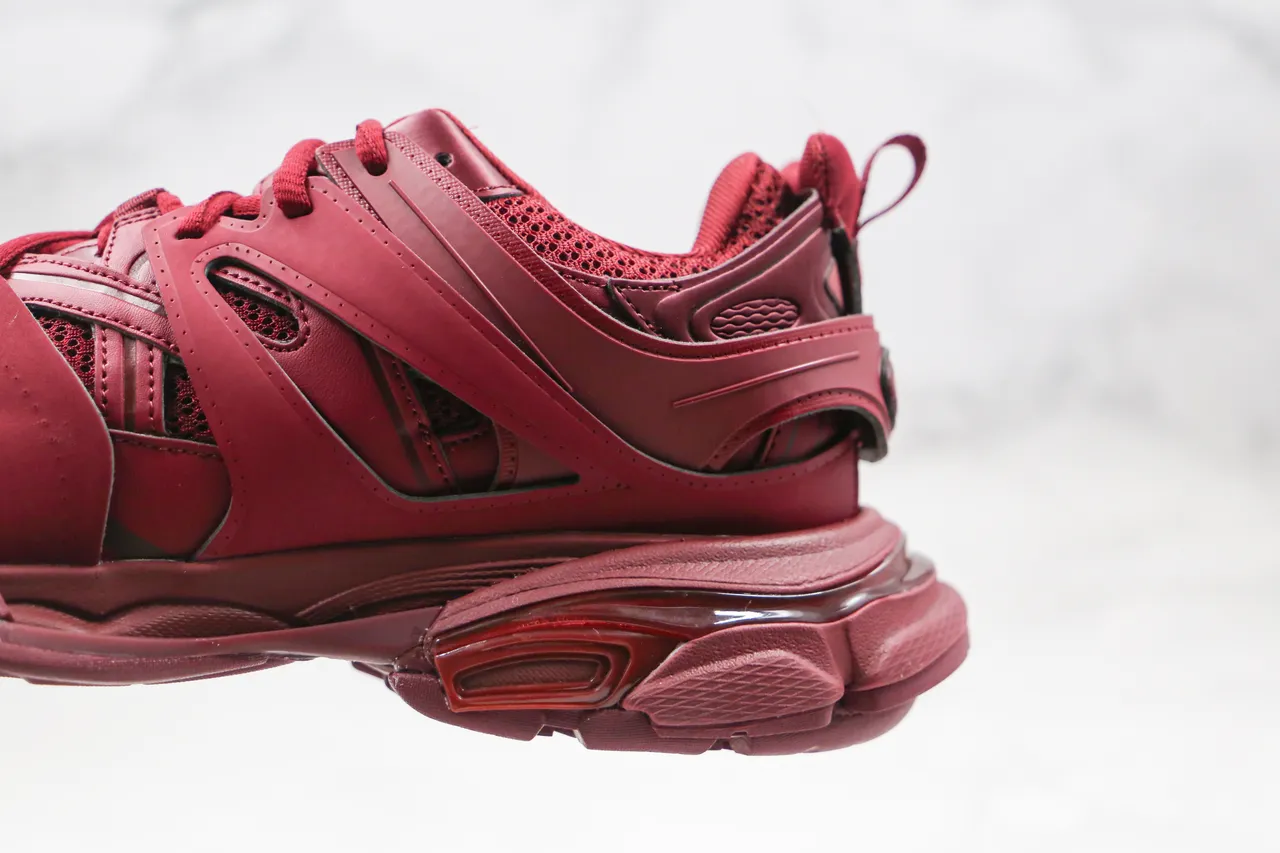 Balenciaga Track Trainer Tênis chunky vermelhos monocromáticos 6