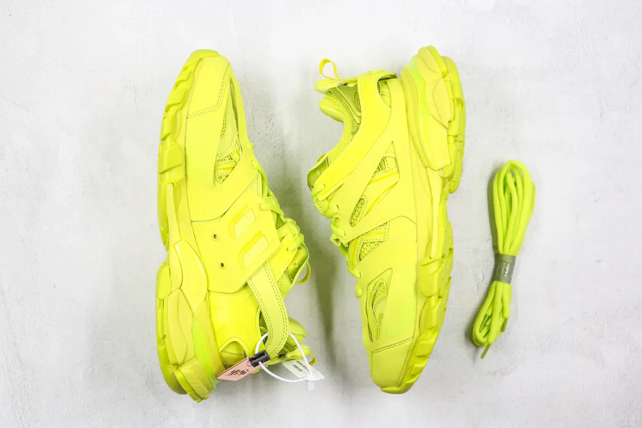 Balenciaga Track Trainer Neon Yellow Chunky Sneakers 9