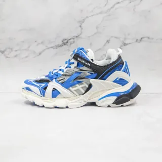 Balenciaga Track Trainer أبيض أزرق أسود سميك سنيكرز
