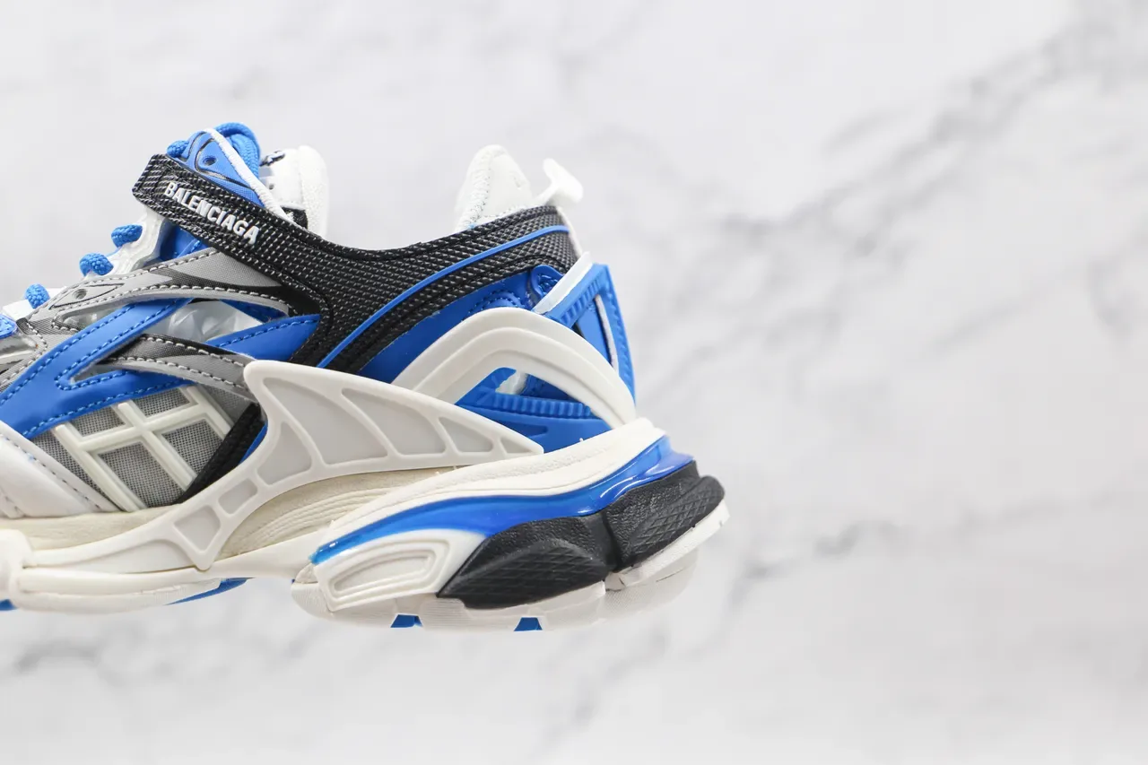 Balenciaga Track Trainer blancs bleus noirs chunky sneakers 4