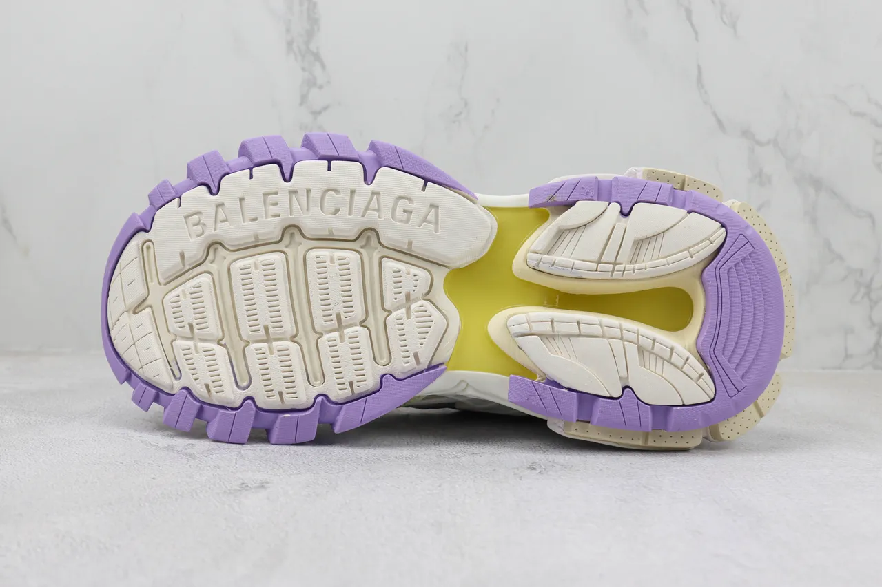 Balenciaga Track Trainer Branco Roxo Lavanda Chunky Sneakers 8