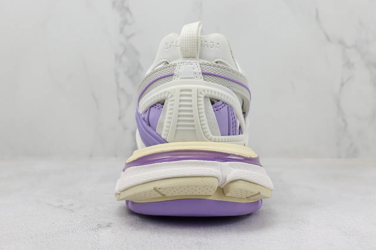 Balenciaga Track Trainer Branco Roxo Lavanda Chunky Sneakers 9