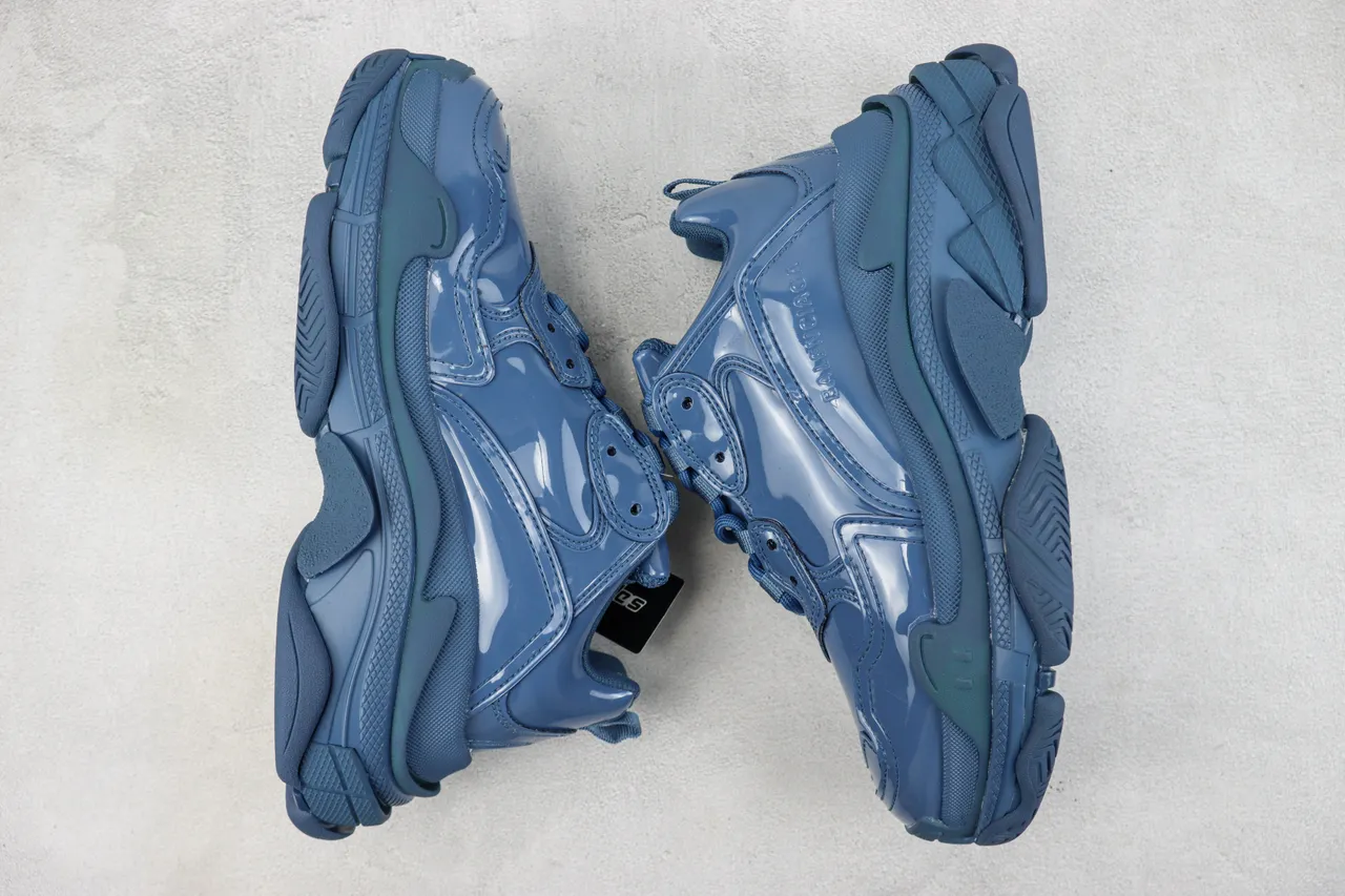 Balenciaga Triple S Tênis Chunky Azul Brilhante 2