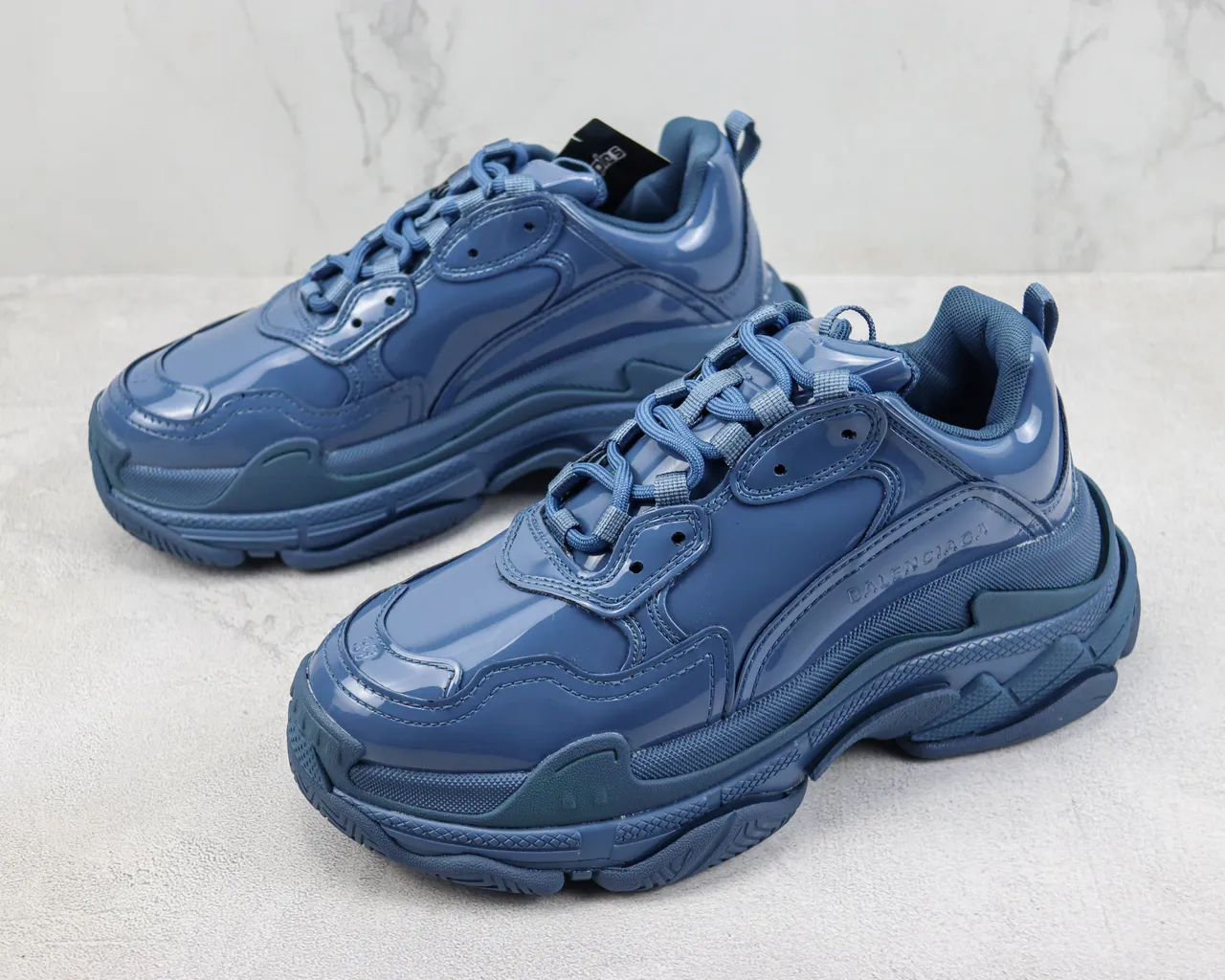 Balenciaga Triple S Tênis Chunky Azul Brilhante 4