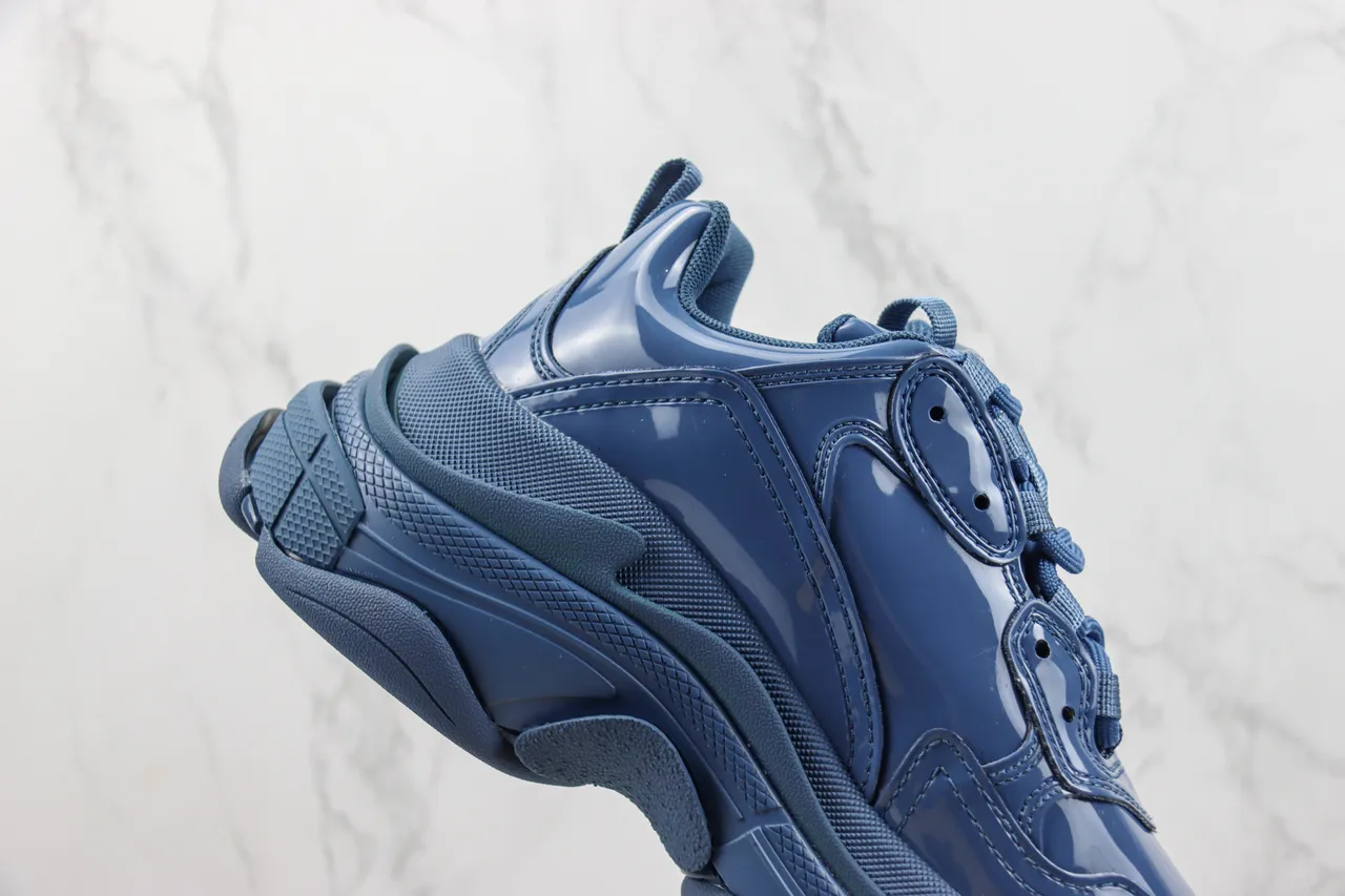 Balenciaga Triple S Tênis Chunky Azul Brilhante 5