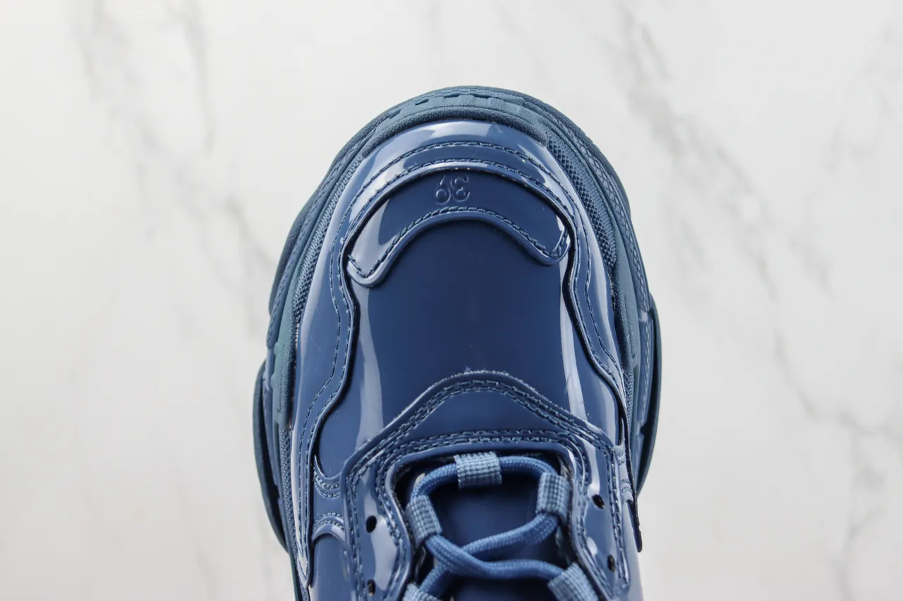 Balenciaga Triple S Tênis Chunky Azul Brilhante 6