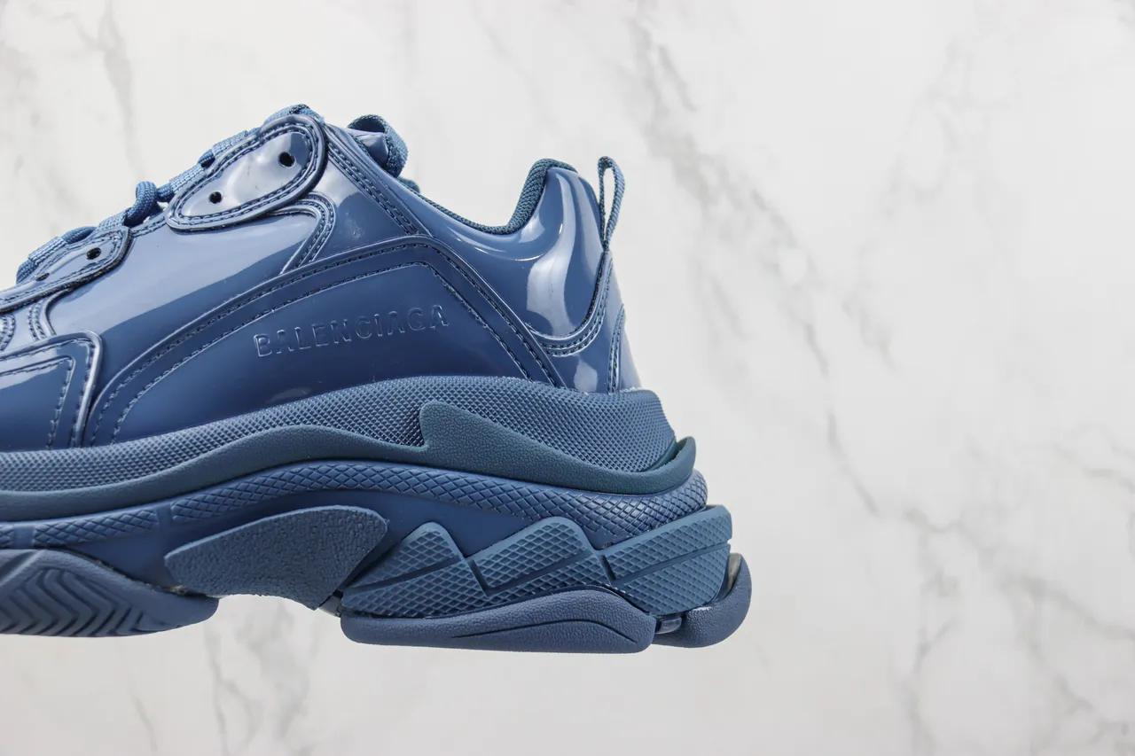 Balenciaga Triple S Tênis Chunky Azul Brilhante 7