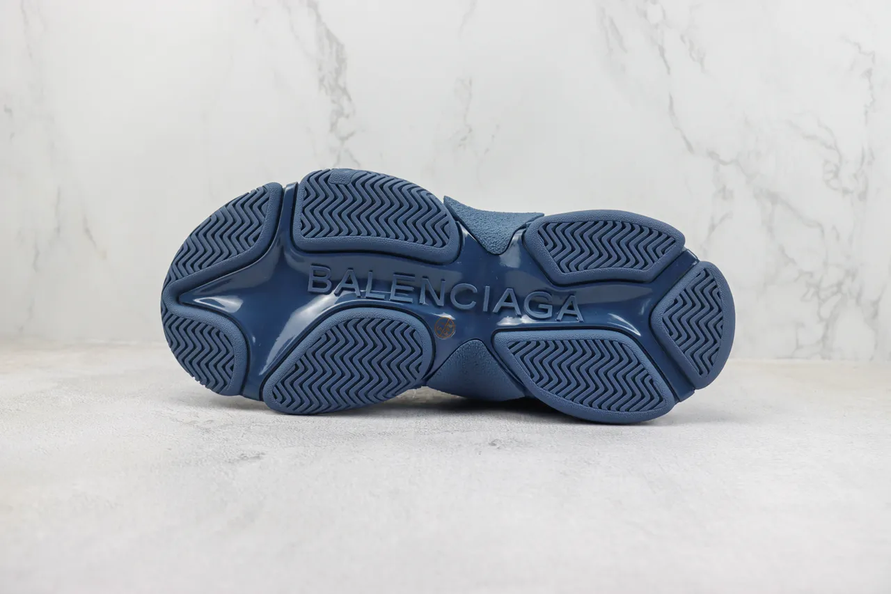 Balenciaga Triple S Tênis Chunky Azul Brilhante 8