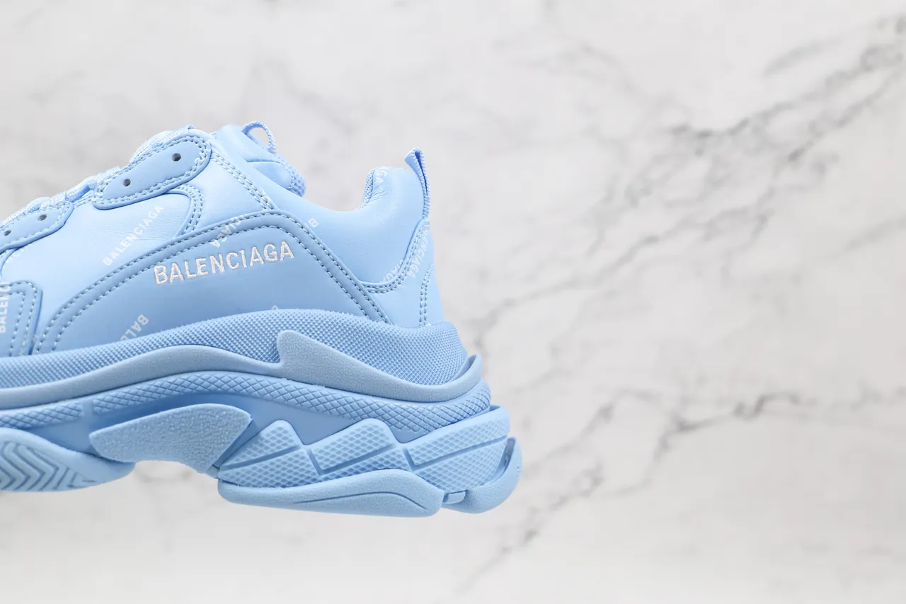 Balenciaga Triple S Light Blue Chunky Sneakers 4