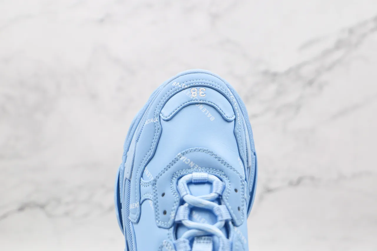 Balenciaga Triple S Light Blue Chunky Sneakers 5