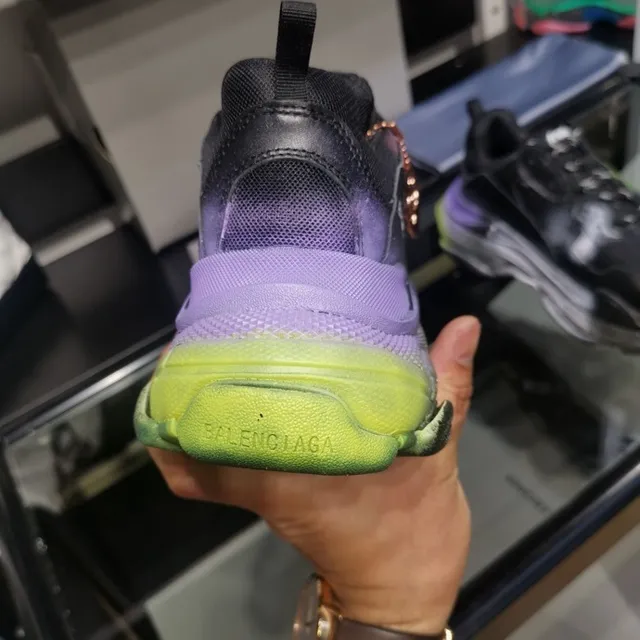 Balenciaga Triple S sneakers chunky peinture au spray multicolore 6