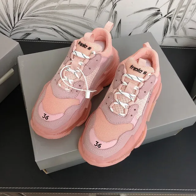 Balenciaga Triple S Chaussures Chunky Roses 2