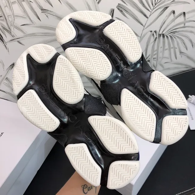 Balenciaga Triple S Blanc, Bleu Marine, Violet Chaussures Chunky 3