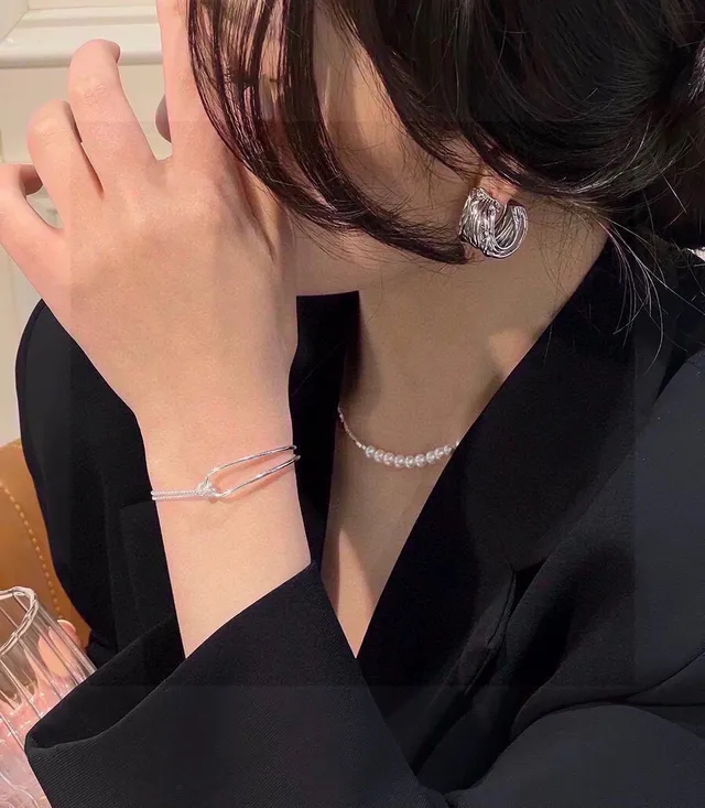 Balenciaga Twisted Hoop Polished Silver-Tone Earrings 5