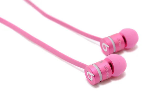 Beats Pink Silver Compact Metal Housing Flat Cable Sports Earphones 12