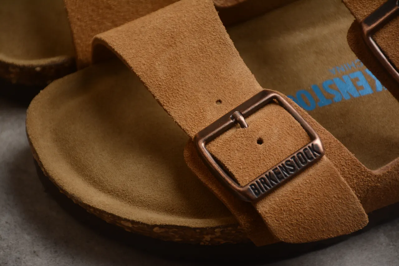 Sandales Birkenstock Arizona Tan Suede Casual 7