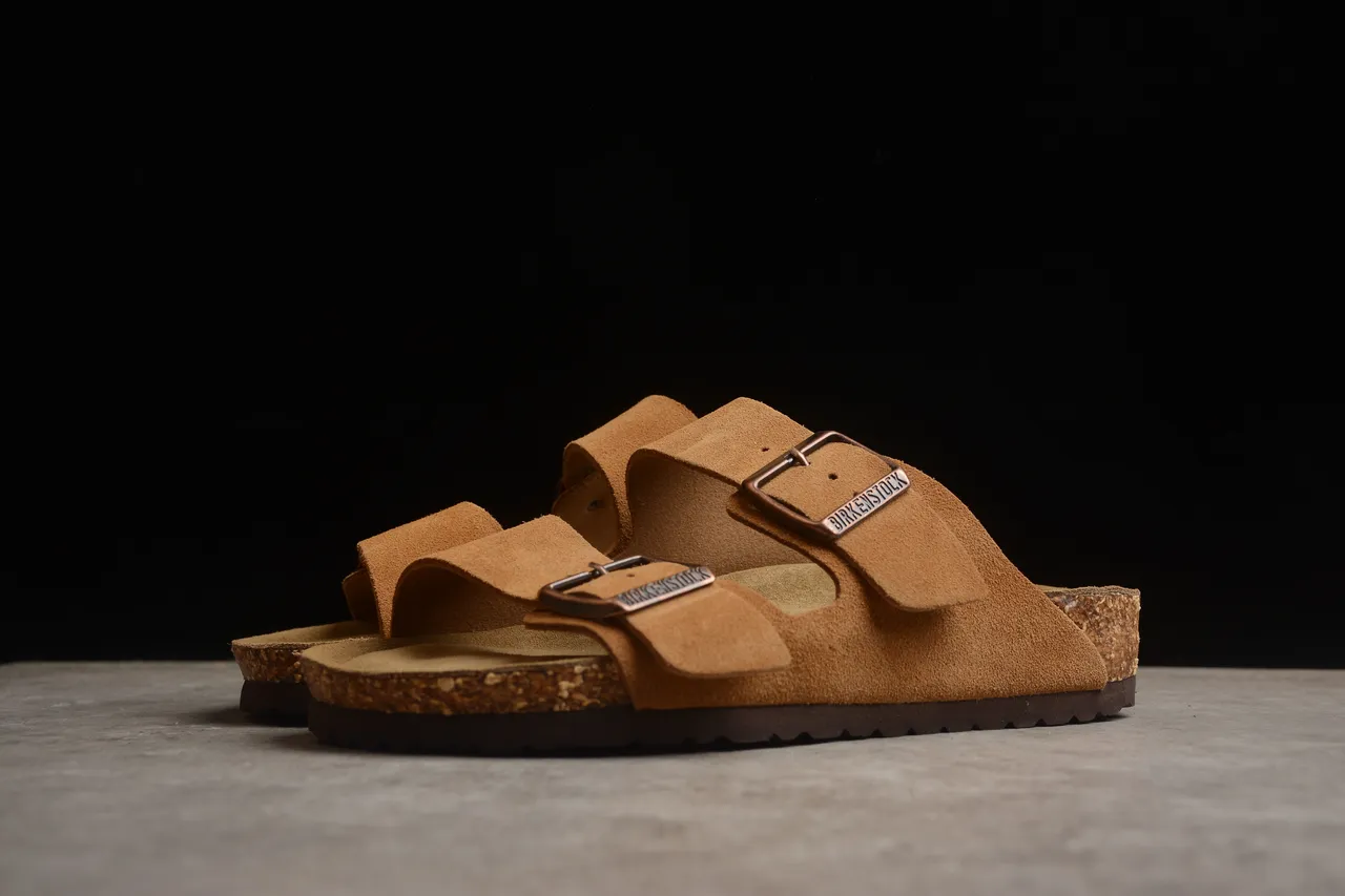Sandales Birkenstock Arizona Tan Suede Casual 12