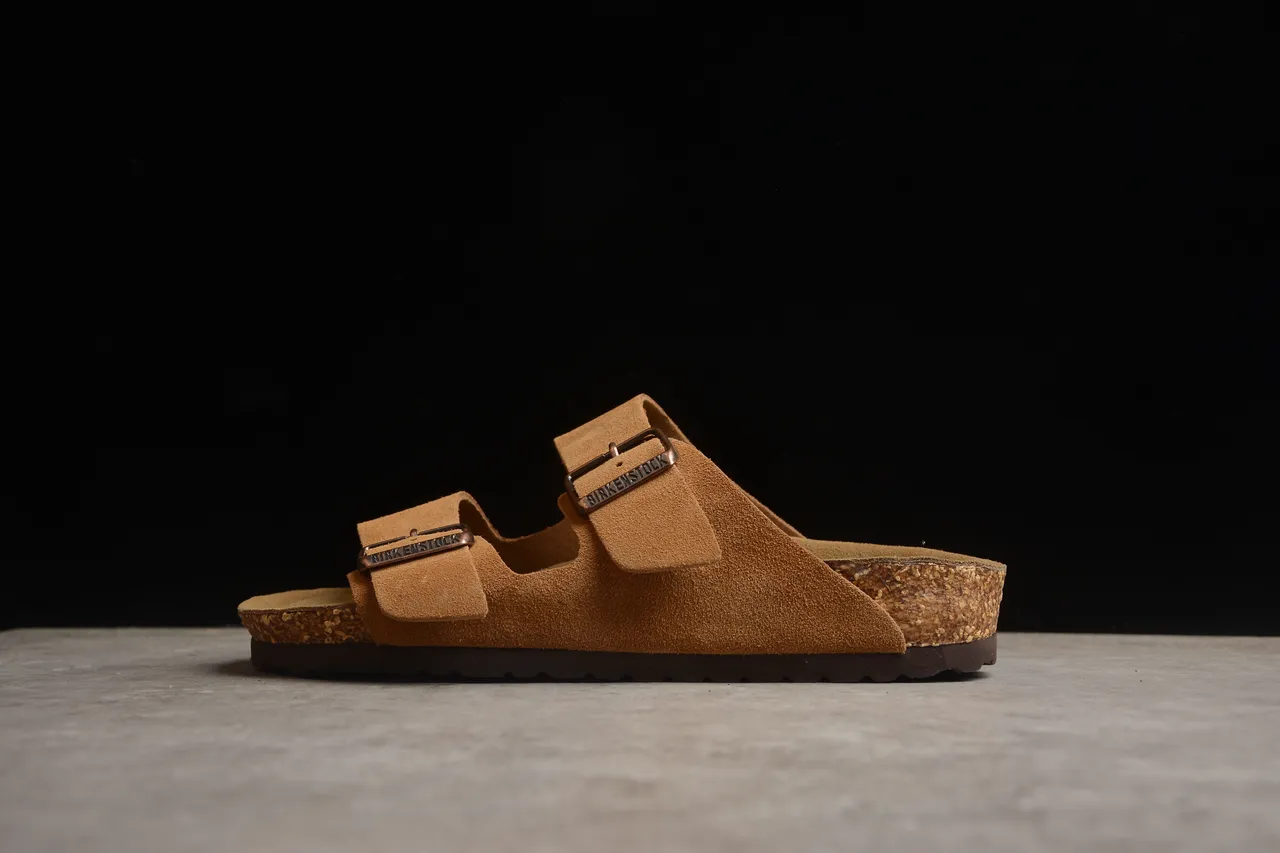 Sandales Birkenstock Arizona Tan Suede Casual 13