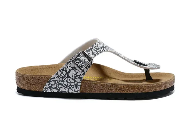 Birkenstock Arizona White Gray Floral Print Casual Sandals 2