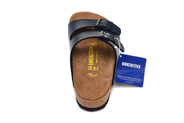Birkenstock Navy Brown sandales casual ajustables avec boucle de deux brides 5