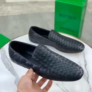 Bottega Veneta Andiamo Black Intrecciato Woven Leather Slip-On Loafer