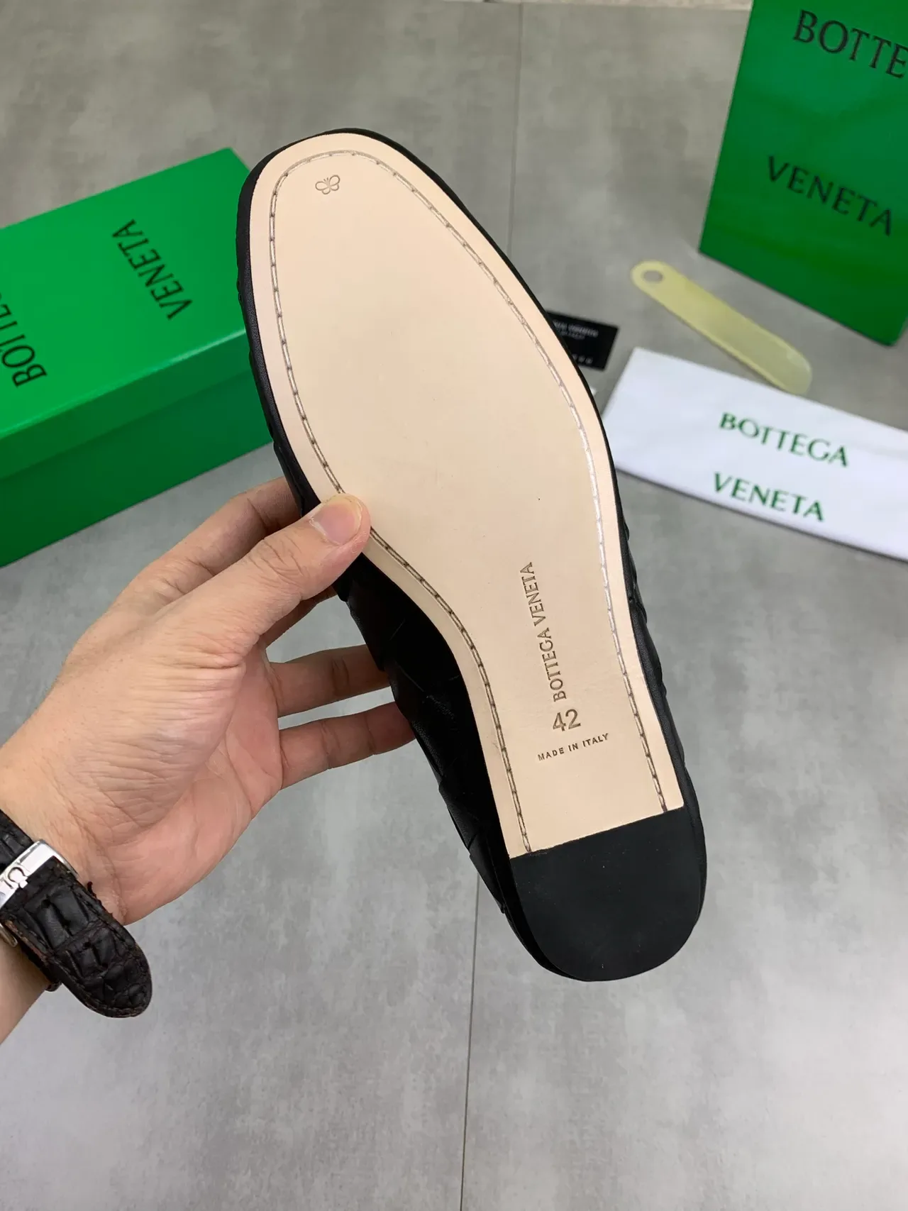 Bottega Veneta Andiamo Black Intrecciato Woven Leather Slip-On Loafer 3