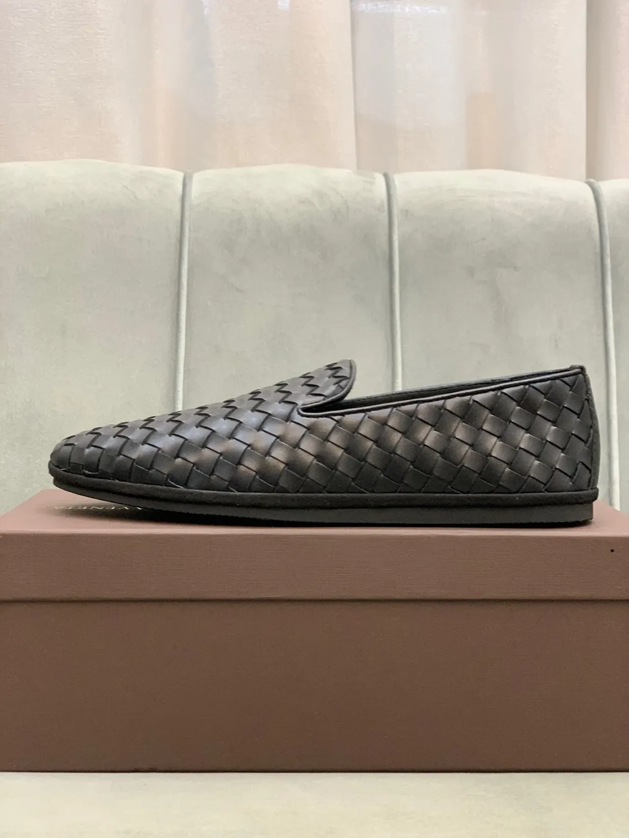 Bottega Veneta Andiamo Black Intrecciato Woven Loafers 7