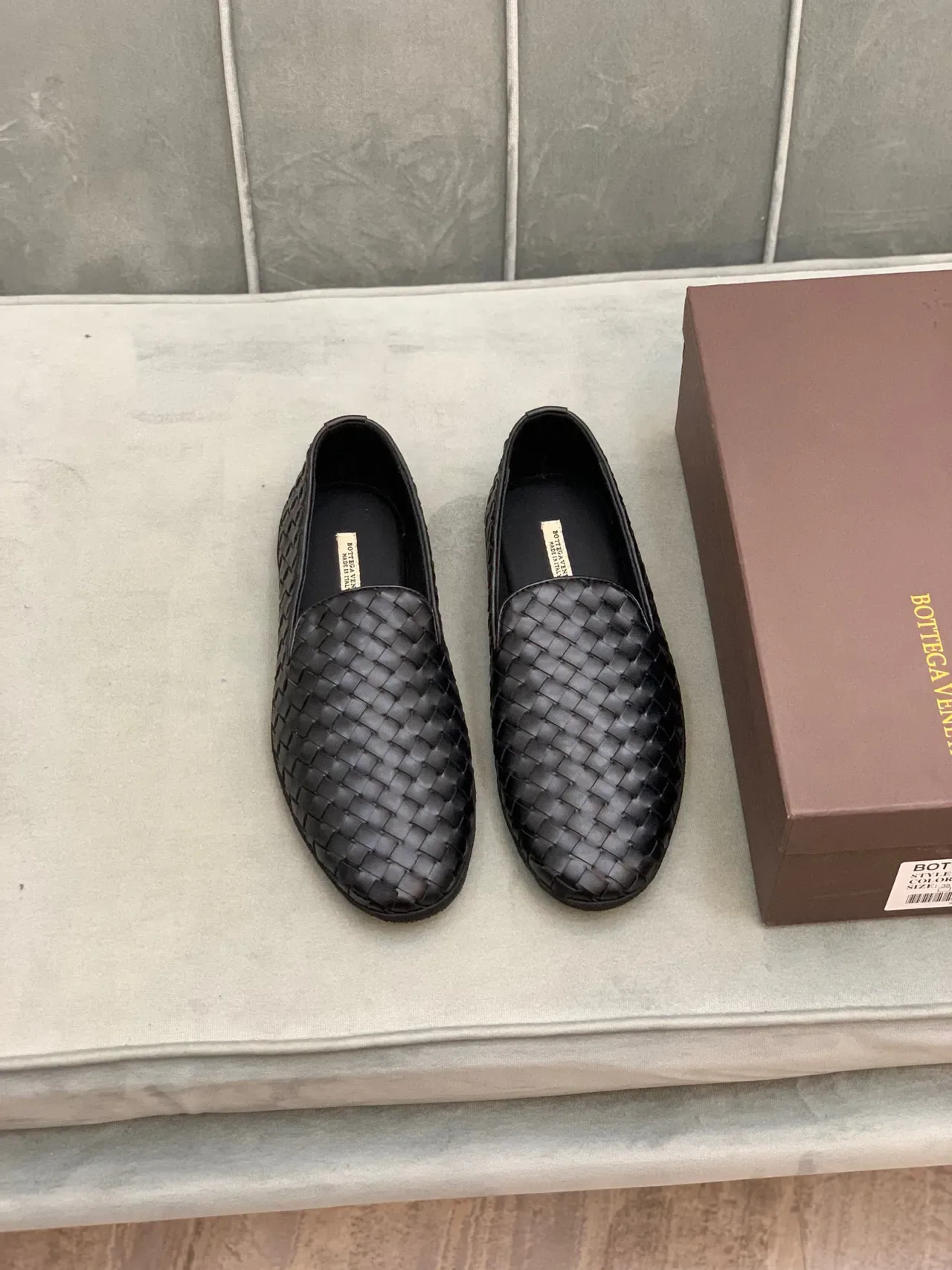 Bottega Veneta Andiamo Black Intrecciato Woven Loafers 9