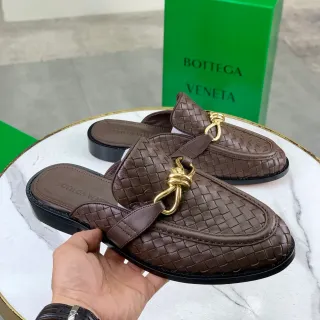 Bottega Veneta Andiamo Brown Intrecciato Woven Leather Loafers